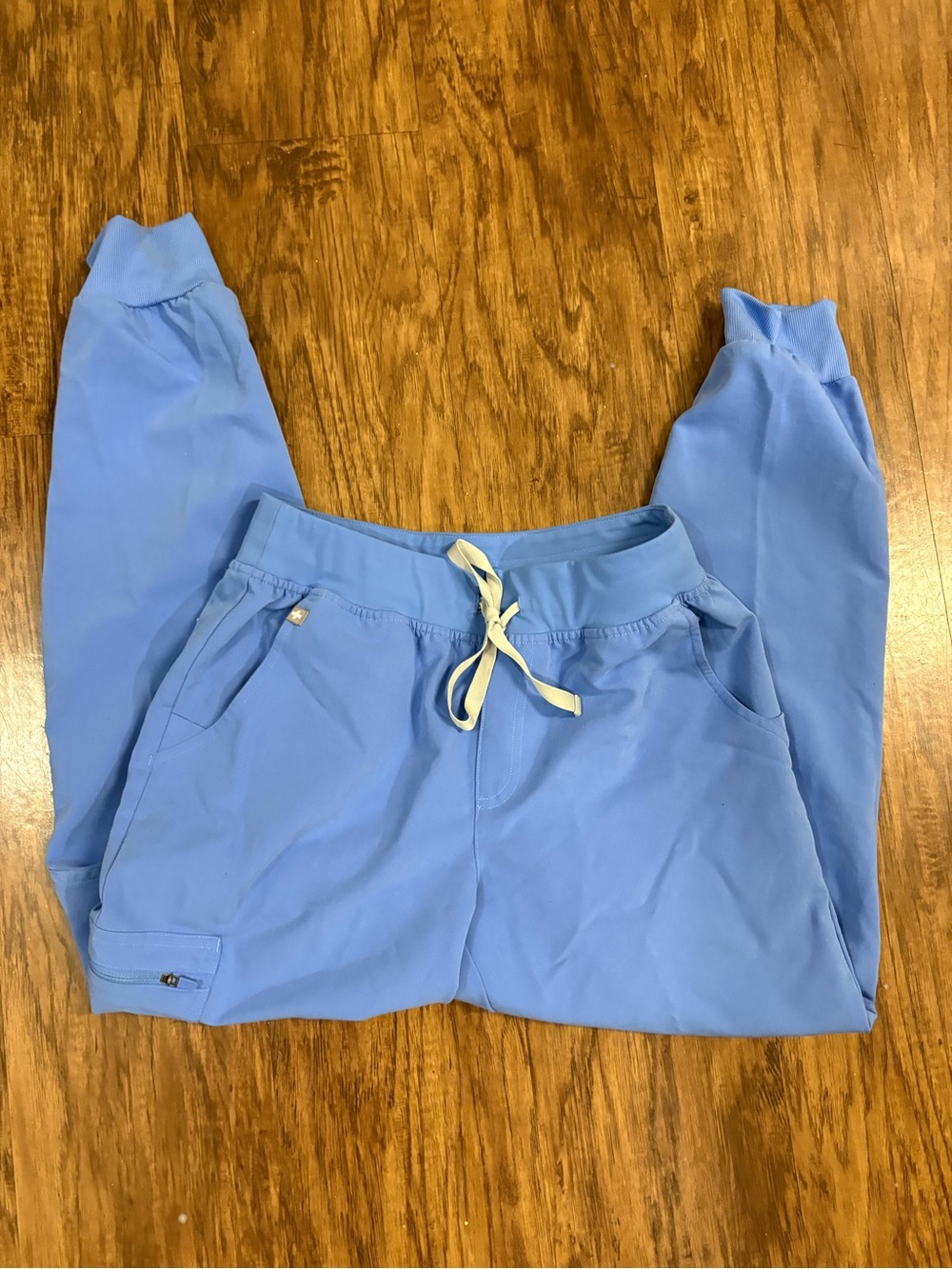 Figs Sky Blue Drawstring Joggers